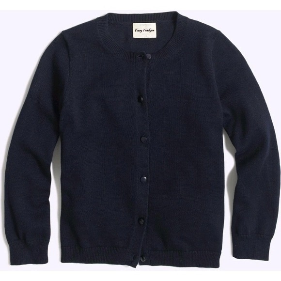 Sweater Knit Crew Neck Button-Front Jacket